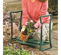 Panca Da Giardino Portatile Pieghevole 2 In 1 Con Cuscino Spesso