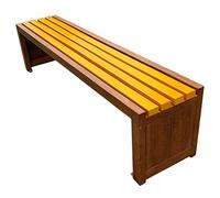 Panca da giardino resistente alle intemperie a 2 posti, struttura in legno e metallo, per patio, balcone e giardino, supporta 220 kg, 17 colori disponibili, lunghezza 1,2 m