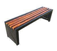 Panca da giardino resistente alle intemperie, panca a 2 posti, in legno e metallo, per patio, balcone e giardino, capacità 220 kg ed elegante, disponibile in 17 colori (1,5 m)