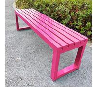 Panca da giardino resistente alle intemperie - Panca da esterno in metallo per giardino, patio, balcone e parco - Capacità 300 kg - Elegante rosa 100 cm (39,3 pollici) Veranda