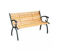 Panca da Giardino Sao Tome in Ghisa e Legno cm 126x60x77 h Marrone VivaGarden