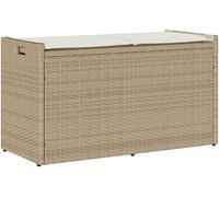 PANCA DA GIARDINO VIDAXL Cassapanca con Cuscino Beige 100 cm in Polyrattan - 4104064