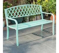 Panca da Giardino Vintage for Patio, Panche da Portico Anteriore da 50 Pollici for Esterni, Panca in Ferro Battuto Resistente Alle Intemperie for Parco, Prato, Terrazza, Spogliatoio, Chiesa