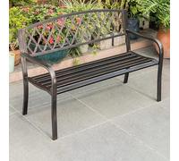 Panca da Giardino Vintage for Patio, Panche da Portico Anteriore da 50 Pollici for Esterni, Panca in Ferro Battuto Resistente Alle Intemperie for Parco, Prato, Terrazza, Spogliatoio, Chiesa