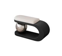 Panca da ingresso con seduta curva, comodi cuscini simili a lana d'agnello per camera da letto, soggiorno, corridoio o ufficio