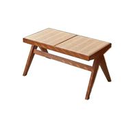 Panca da ingresso moderna in legno per interni in rattan, facile da montare, design elegante e moderno, seduta spaziosa e confortevole