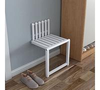 Panca da ingresso pieghevole invisibile da parete con design creativo traforato, panca in legno con scarpiera con capacità di 150 kg, sedile per doccia, per corridoio e bagno, altezza 35 cm