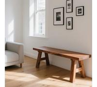 Panca da interni in legno naturale, telaio di supporto robusto per ingresso, cucina, sala da pranzo, soggiorno, camera da letto, corridoio, design rustico, mobili per la casa versatili