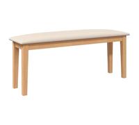 vidaXL Panca da interno 110 cm in legno massello di Hevea, naturale/chiaro