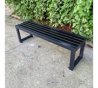 Panca da portico in metallo resistente alle intemperie, panca da bagno in legno e plastica, per uso esterno, perfetta per parco, prato, patio, cortile, scuola, supporta fino a 500 kg