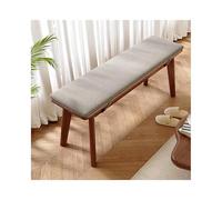 Panca da pranzo in legno con cuscino, scarpiera da ingresso, per corridoio o camera da letto, 100 cm, finitura noce per interni (100 cm)