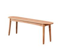 Panca da pranzo in legno massello di quercia con angoli arrotondati, moderna panca da ingresso per un facile montaggio in camera da letto, sala da pranzo, cucina, arredamento elegante per la casa