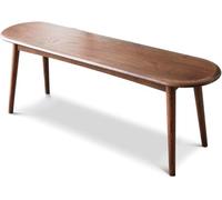 Panca da pranzo in legno massello di rovere, design metà secolo con bordi arrotondati, versatile per camera da letto, ingresso, cucina o corridoio