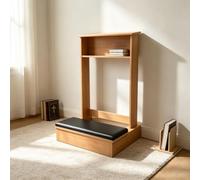 Panca Da Preghiera Sgabello inginocchiatoio da preghiera comodo eresistente | Comodo sgabello inginocchiato per lettura della Bibbia confessione, uso domestico e in chiesa(Walnut)