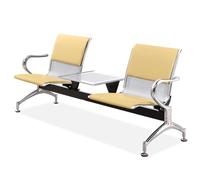 Panca da reception con tavolo e braccioli, elegante sedia per gli ospiti per ufficio, area di attesa e ambienti aziendali, design moderno, soluzione comoda per sedere