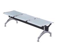 Panca da reception senza schienale, sedia resistente per sala d'attesa per aeroporto, ospedale, salone, barbiere, conferenze, capacità 150 kg, soluzione elegante e salvaspazio, colore argento, 105 x