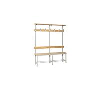 Panca da spogliatoio con grucce smontate grigio/grigio Simonrack 1000 x 1800 x 350 mm - Panca da spogliatoio - Panca in legno