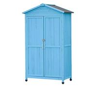 Panca da vaso con contenitore bloccabile e tetto inclinato per l'organizzazione degli attrezzi da giardino all'aperto