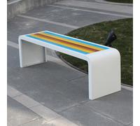 Panca da Veranda Di Metallo in Acciaio Inox Spesso Senza Schienale Panchine Da Giardino Esterno decorazione per tutte le stagioni per parco,cortile,portico,prato(A,180*40*45cm/70.9*15.7*17.7in)