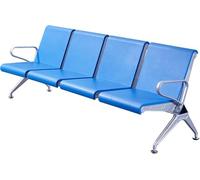 Panca d'attesa a 4 posti con braccioli e schienali per aree di accoglienza in ufficio, aeroporto e ospedale