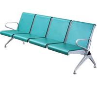 Panca d'attesa a 4 posti con braccioli e schienali per aree di accoglienza in ufficio, aeroporto e ospedale