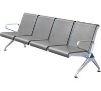 Panca d'attesa a 4 posti con braccioli e schienali per aree di accoglienza in ufficio, aeroporto e ospedale