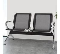 Panca d'attesa con braccioli, posti a sedere per ufficio a 3 posti per aziende, ospedali e aree pubbliche