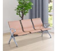 Panca della sala d'attesa 3Seat con le sedie della reception del cuoio dell'unità di elaborazione delle braccia per l'aeroporto della banca della clinica soluzione di posti a sedere beige confortevole