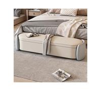 Panca di lusso grigio chiaro per camera da letto, ingresso divano o comodino, elegante ottomana con scarpiera, dimensioni medie, perfetta per la decorazione della casa e nization