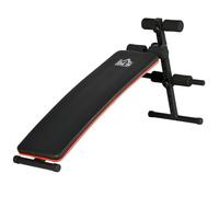 Panca Fitness per Addominali Pieghevole e Regolabile Multifunzione Nero e Rosso