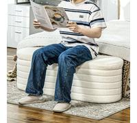 Panca Fondo Letto in Tessuto Teddy, Panca Contenitore in Legno per Ingresso e Salotto, 116x41x40.5cm, Bianco Crema Se cerchi più spazio ma vuoi anche un complemento di arredo elegante per la tua casa,