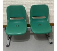 Panca for Sala D'attesa Panchine Da Esterno, Panca for Squadre e Sostituti Con Schienale, Sedie for Accoglienza Ospiti for Ufficio for Campo da Basket, Mercato, Parrucchiere, Caffetteria(Green)