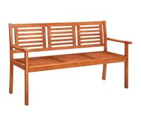 Panca Giardino 3 Posti con Cuscino 150 cm Legno Eucalipto | Rosso vino cuscino, poliestere 100%, olio finitura, 110 kg per seduta, facile pulizia