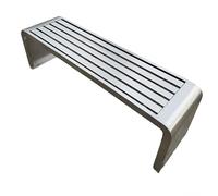 Panca Giardino Esterno Panchina da Parco In Acciaio Inox 201/304 Robusta e Resistente Panchina Stradale Resistente Alle Intemperie per Balcone, Terrazzo, Giardino(201 Stainless Steel,150 * 40 * 45cm)