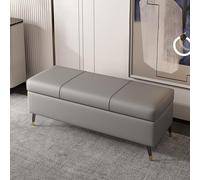 Panca imbottita con cassettiera in legno. Sgabello versatile da ingresso, camera da letto, ottomana, sedia per trucco, ideale per soggiorno, corridoio e camera da letto.