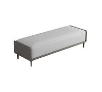 Panca imbottita di lusso grigia comodino sgabello ingresso scarpiera divano lungo divano sedile premium ottomano per soggiorno e camera da letto arredamento chic accento