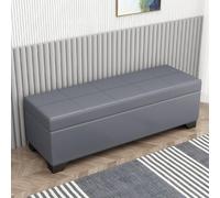 Panca imbottita in ecopelle per camera da letto, ingresso e corridoio, elegante scarpiera e soluzione per sedute (90 x 40 x 40 cm)