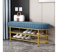 Panca imbottita in velluto di lusso, multifunzionale per divano e scarpiera, per ingressi, camere da letto e guardaroba, elegante seduta angolare industriale (60 x 37 x 43 cm)