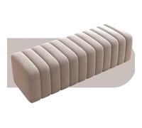 Panca imbottita in velluto grigio, moderna, 120 cm, sgabello per soggiorno, camera da letto e corridoio, elegante ottomana in velluto a coste, elegante soluzione per la decorazione della casa e nizing