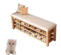 Panca imbottita per ingresso, scarpiera in legno massello, piccola panca per ingresso, mobiletto organizer per corridoio bianco 100cm