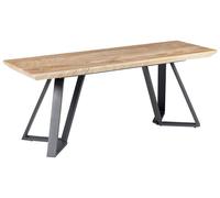 Panca in legno chiaro e nero 120 cm in legno MDF Upton