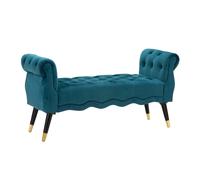 Panca in legno e velluto, telaio Dorato BENCH PARIS CREMA/GOLD Dimensioni 120x40x h 60 cm peso 15 kg rivestimento colore Ottanio ottanio