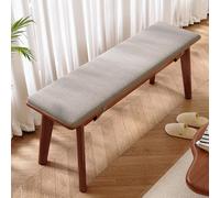 Panca in legno per soggiorno e sala da pranzo, imbottita, facile da montare, piccola panca da interno per cucina e ingresso, decorazione rustica per la casa
