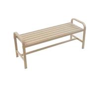 Panca in metallo per esterni, design durevole per due persone, senza schienale, resistente a tutte le condizioni atmosferiche, per giardino, patio, portico e cortile