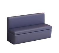 Panca in pelle con stampa di zampa di gatto blu con vano portaoggetti, seduta da ingresso con schienale, perfetta per corridoio, fango e mobili da ingresso