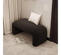 Panca moderna imbottita da ingresso, 80 cm, poggiapiedi decorativo per letto, soggiorno, sala da pranzo, scarpiera nera, mobili eleganti per la decorazione della casa