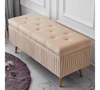 Panca moderna imbottita da ingresso con cuscino e contenitore, ideale per ingresso, camera da letto, soggiorno, porta d'ingresso inclusa