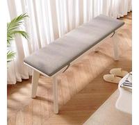Panca moderna in legno da interni con cuscino, elegante scarpiera per camera da letto, sala da pranzo, ingresso, soggiorno e cucina, mobili versatili per la decorazione della casa