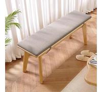Panca moderna in legno massello con cuscino per interni per ingresso, camera da letto, soggiorno, cucina, giardino, scarpiera, perfetta per sala da pranzo e arredamento elegante per la casa.