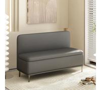 Panca moderna Sto con cuscino per ingresso, camera da letto, soggiorno, versatile scarpiera ottomana per interni, elegante sedile per corridoio, accogliente arredamento con accento in pelliccia